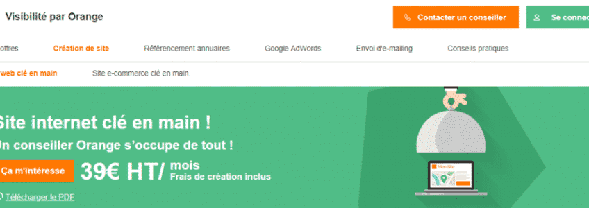 avis Orange Visibilité création site internet