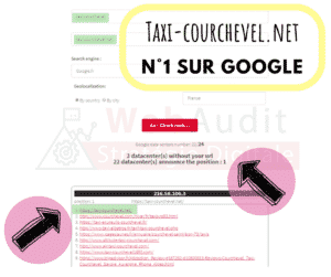 référencement naturel : notre client taxi en première place